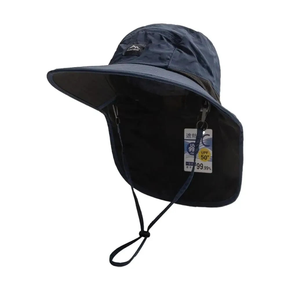 Unisex Sommerhut mit breiter Krempe und Nackenschutz