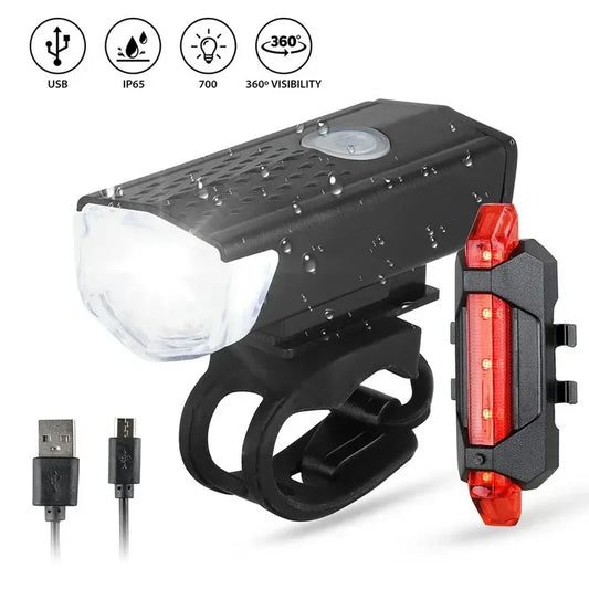 USB Wiederaufladbares Fahrradlicht Set für MTB & Strasse – clever-campen Camping & Outdoor Schweiz