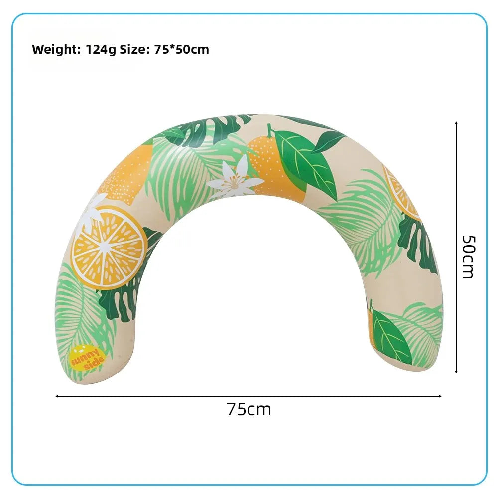 U-förmiger aufblasbarer Schwimmring mit Nackenstütze