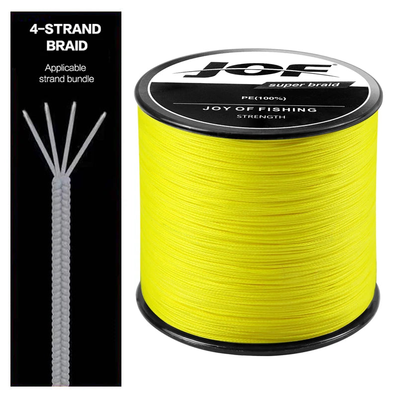 JOF 4-Strang Geflochtene Angelschnur 300M 10-82LB