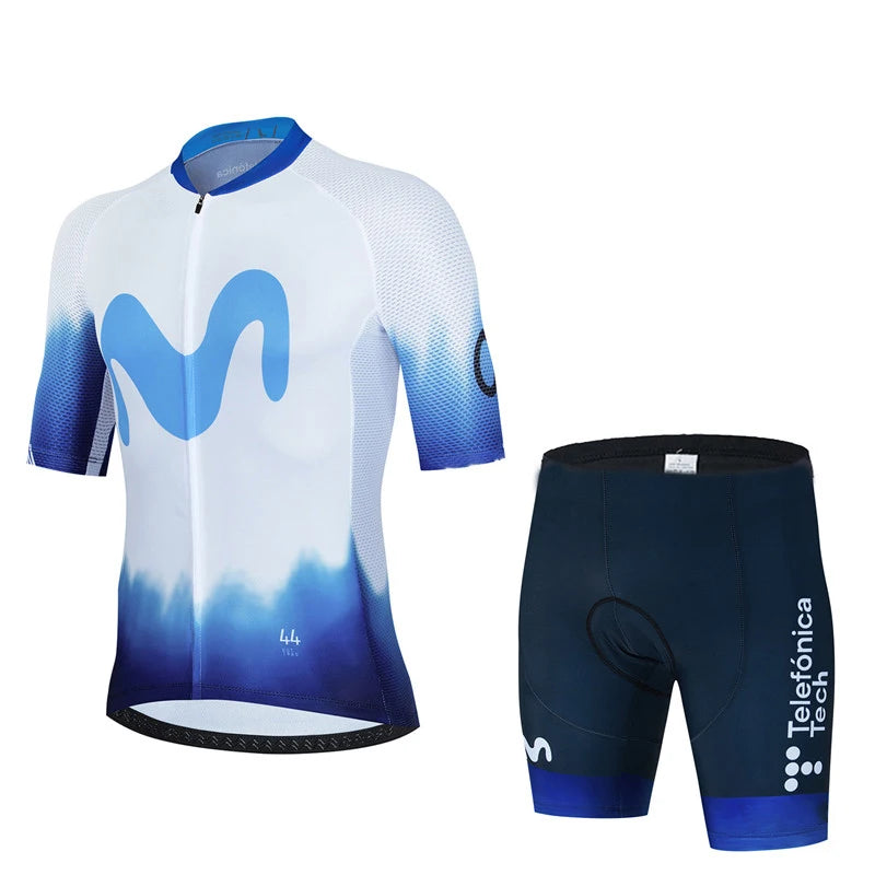 Movistar Fahrradtrikot Set Kurzarm Spanien Herren