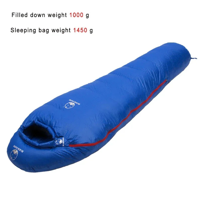 Wärmer Schlafsack aus Gänsedaunen für Winter-Camping