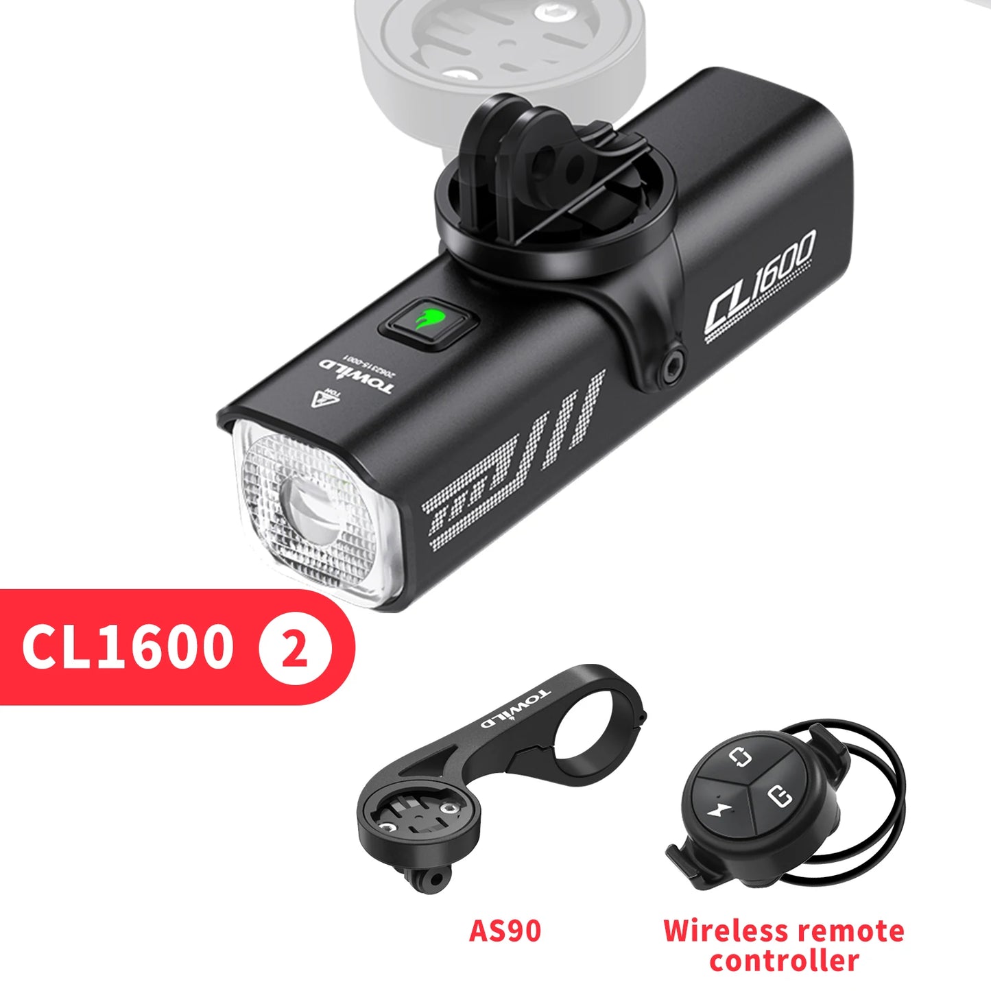 TOWILD CL1600 Fahrradlicht 5000mAh LED Aluminium IPX6
