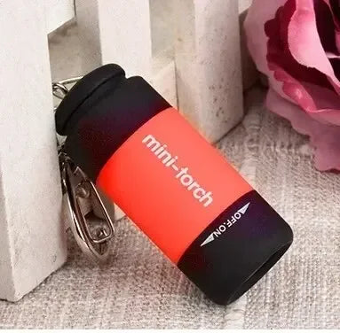 Mini LED Taschenlampe USB wiederaufladbar Schlüsselanhänger