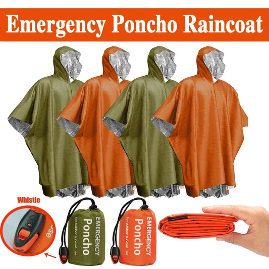 Notfall Poncho aus Aluminiumfolie – Wasserdicht & Einweg – clever-campen Camping & Outdoor Schweiz