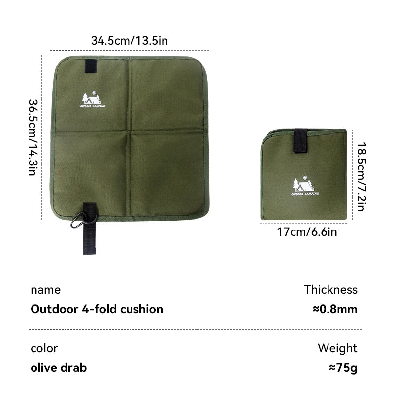 Faltbares Outdoor Sitzkissen aus 600D Oxford-Gewebe
