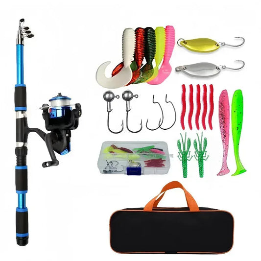 Angelset mit Teleskoprute und Spinnrolle – clever-campen Camping & Outdoor Schweiz