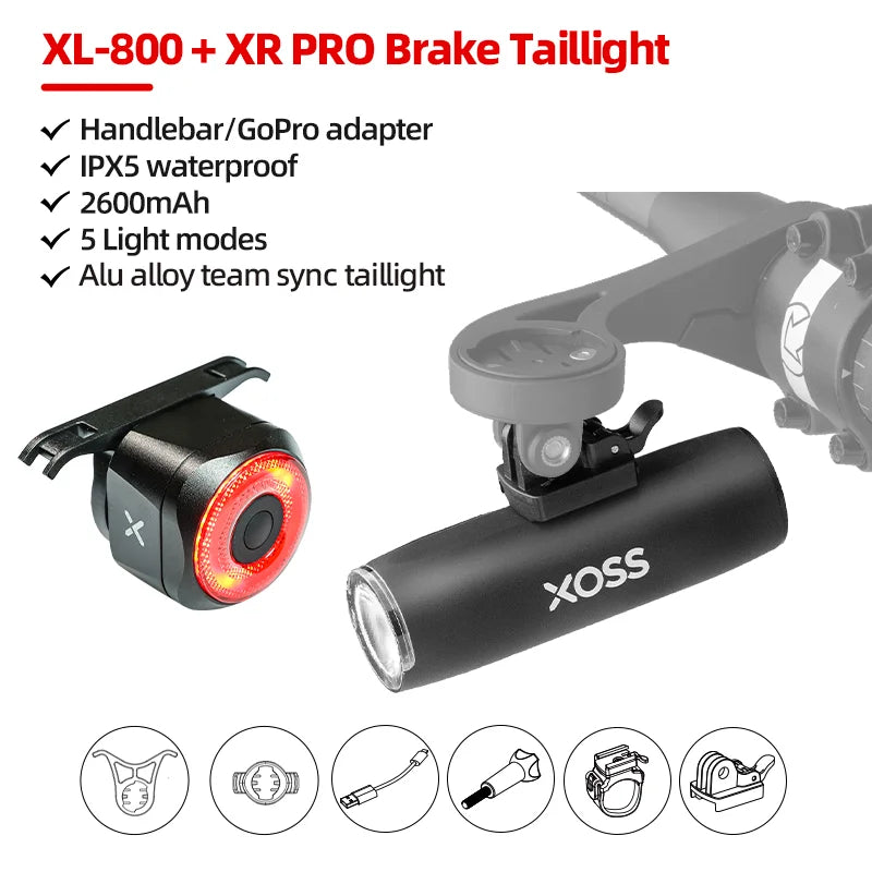 XOSS XL400 Fahrradlicht 400 Lumen USB Wiederaufladbar