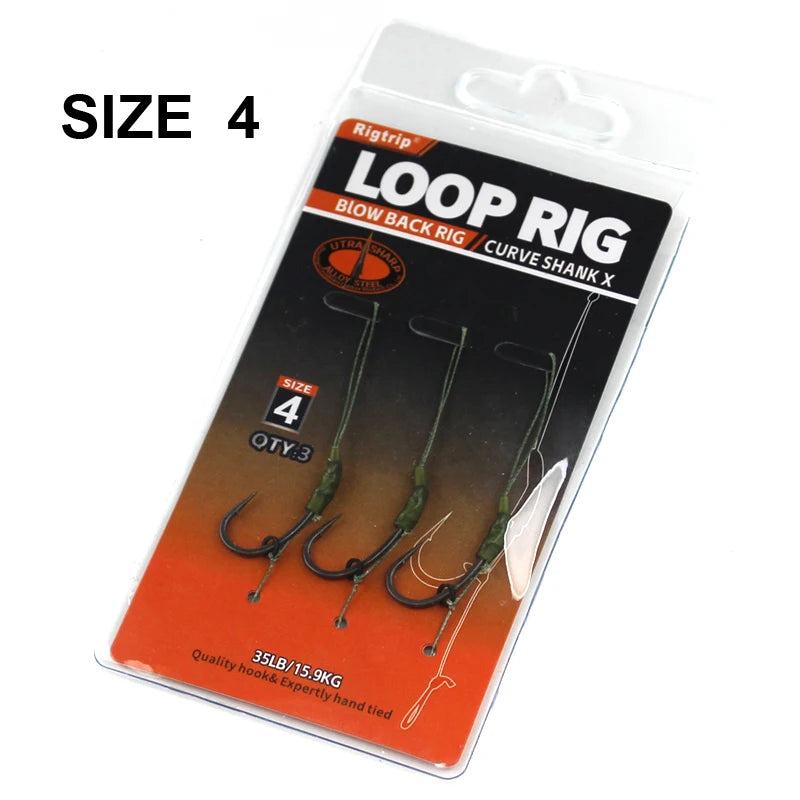 Fertige Loop Rigs für Karpfenangeln