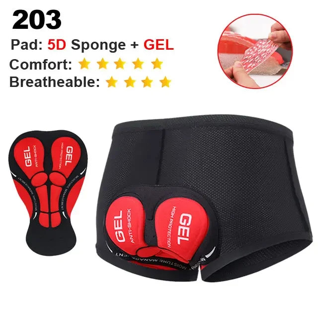 Atmungsaktive Fahrradunterwäsche mit 5D Gel Polster