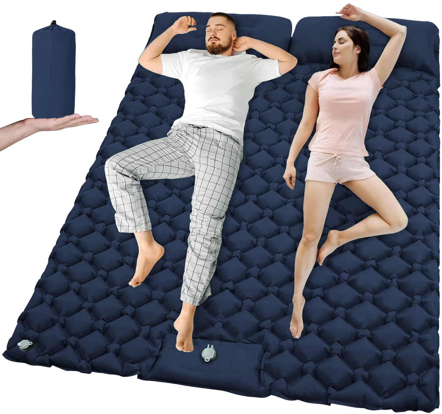 Doppel Isomatte aufblasbar für Camping & Outdoor