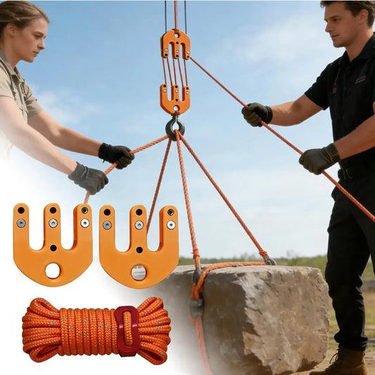 Wetterfester Flaschenzug mit Riemen für Camping und Outdoor – clever-campen Camping & Outdoor Schweiz