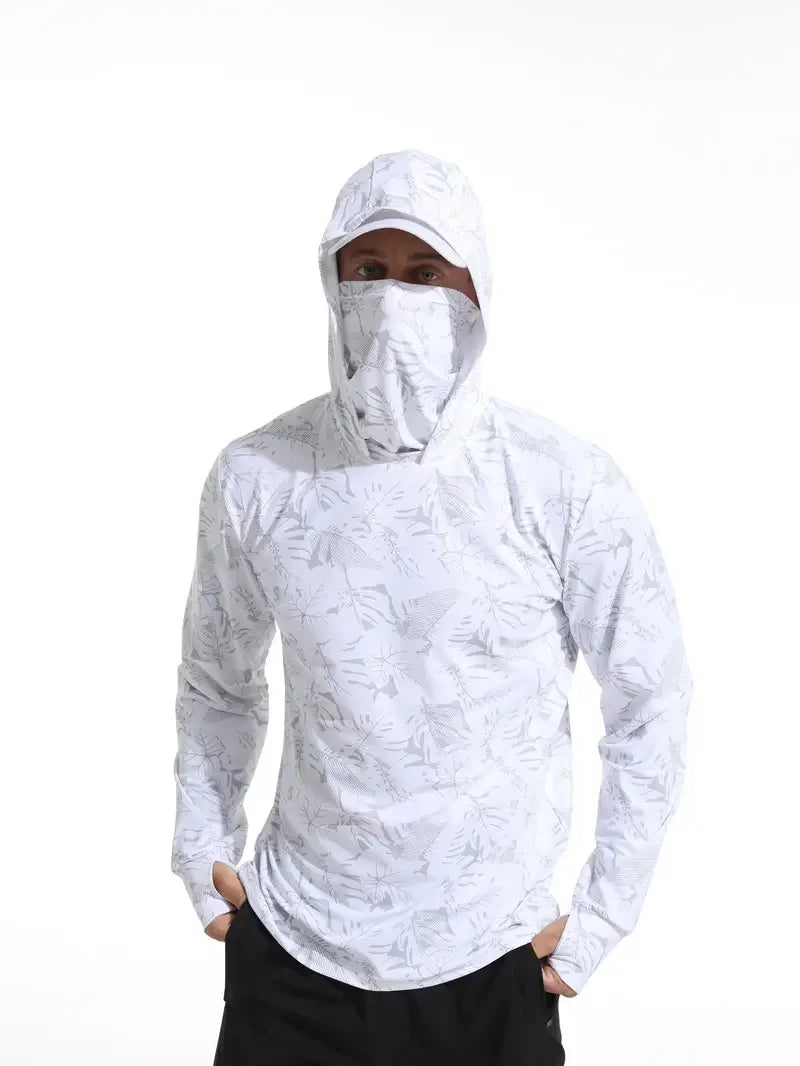 Herren Angler Hoodie mit UV-Schutz und Maske