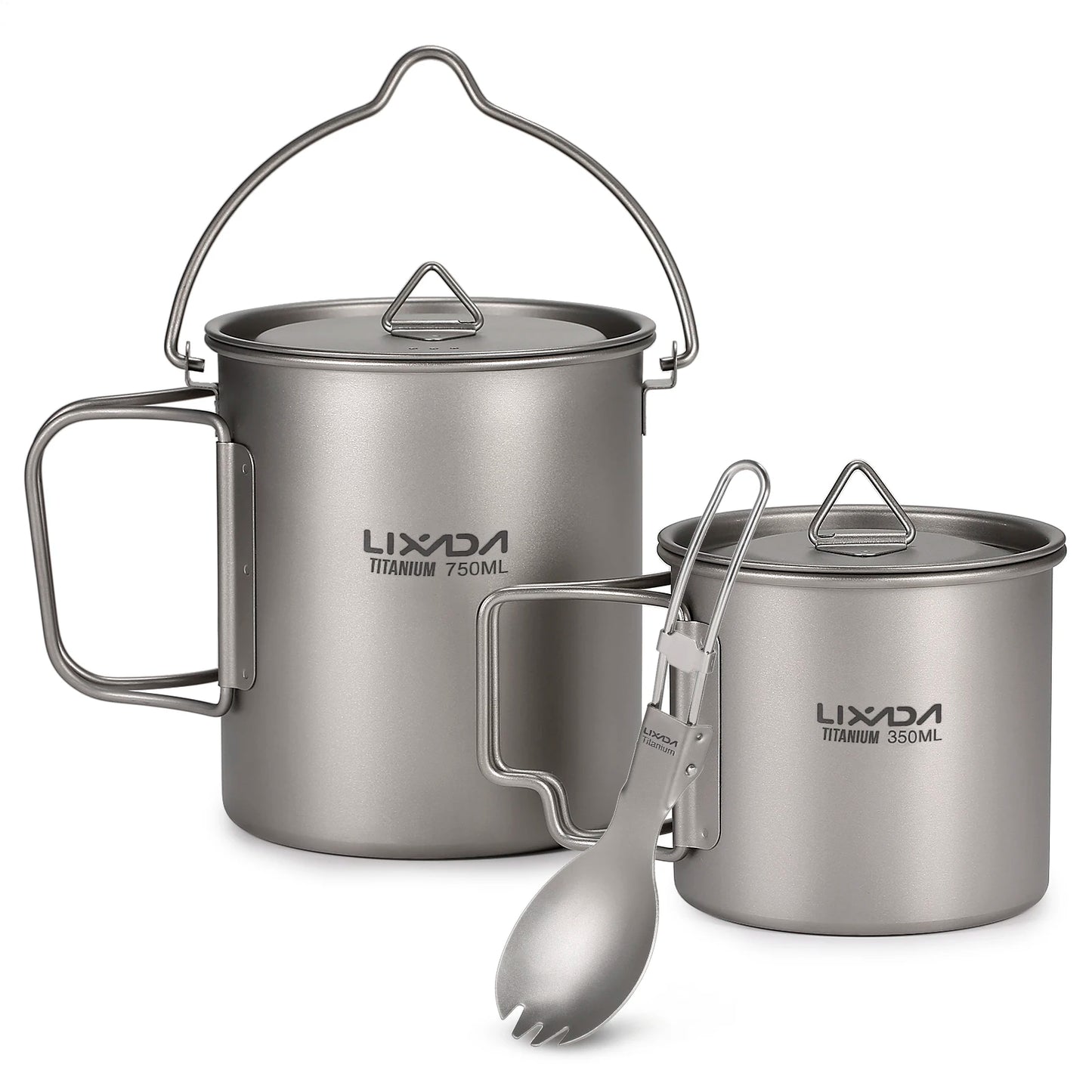Lixada Titan Geschirrset 750ml Topf & 350ml Becher
