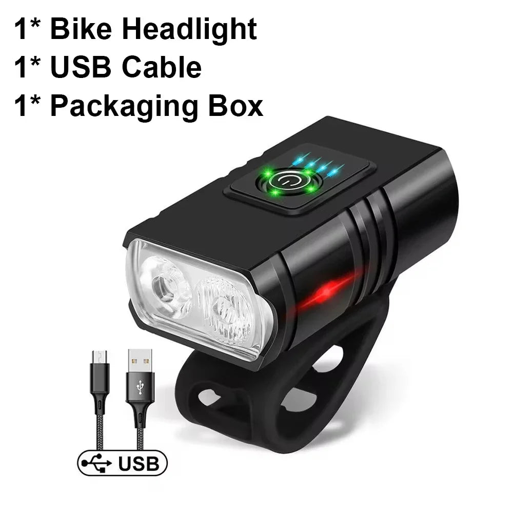 USB wiederaufladbare Fahrradlampe mit 2 LED Lichtern