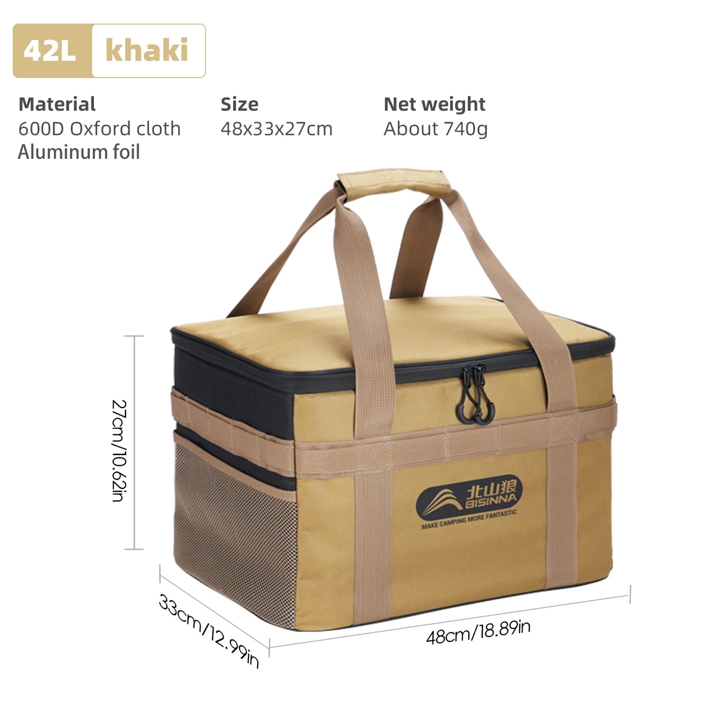 BISINNA Faltbare Camping Tasche 26L/30L/42L für Picknick