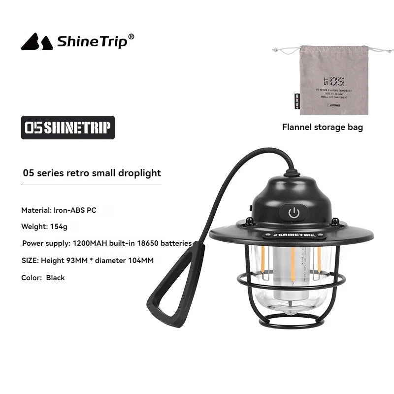 Shine Trip Outdoor Retro Zeltlampe mit USB-Ladefunktion