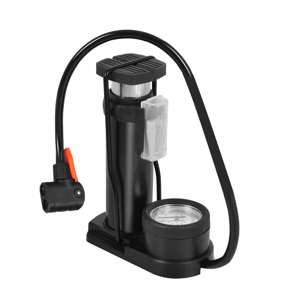 Fahrrad-Fuss-Pumpe mit Manometer – Hochdruck-Pumpe