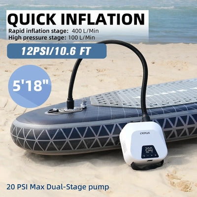 Elektrische Luftdruckpumpe für SUP-Board und Zelte – clever-campen Camping & Outdoor Schweiz