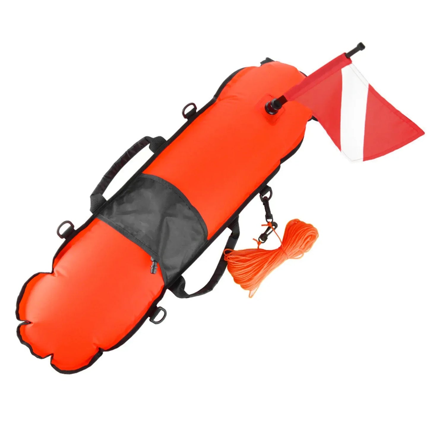 Aufblasbare Sicherheitsboje mit Tauchflagge für Angler – clever-campen Camping & Outdoor Schweiz