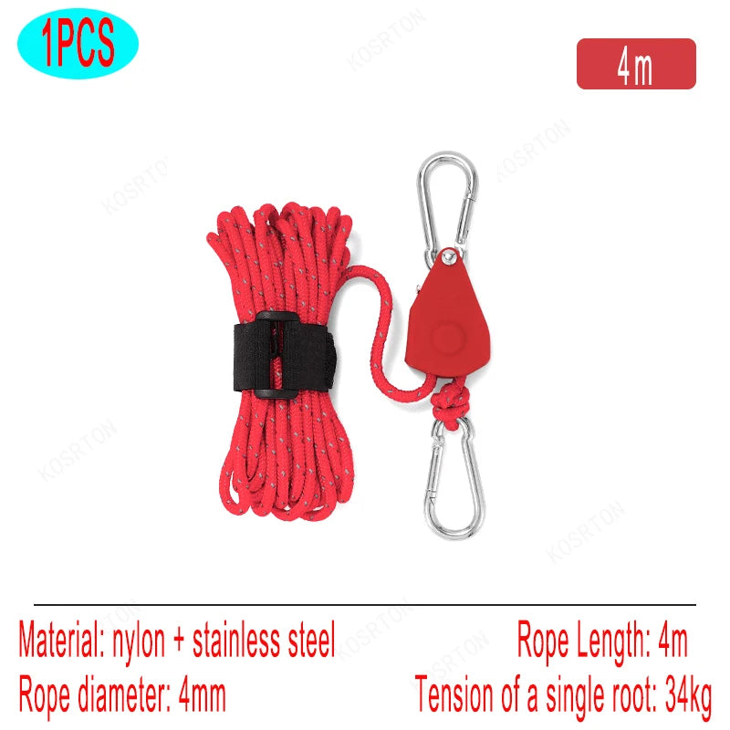 Verstellbarer Camping Seilspanner mit Karabiner 4/5m
