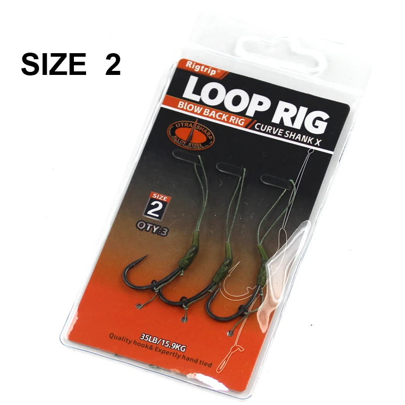 Fertige Loop Rigs für Karpfenangeln