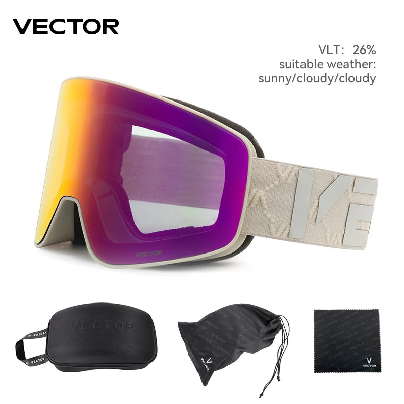 VECTOR Doppel-Lagen Anti-Beschlag Ski-Goggles UV400