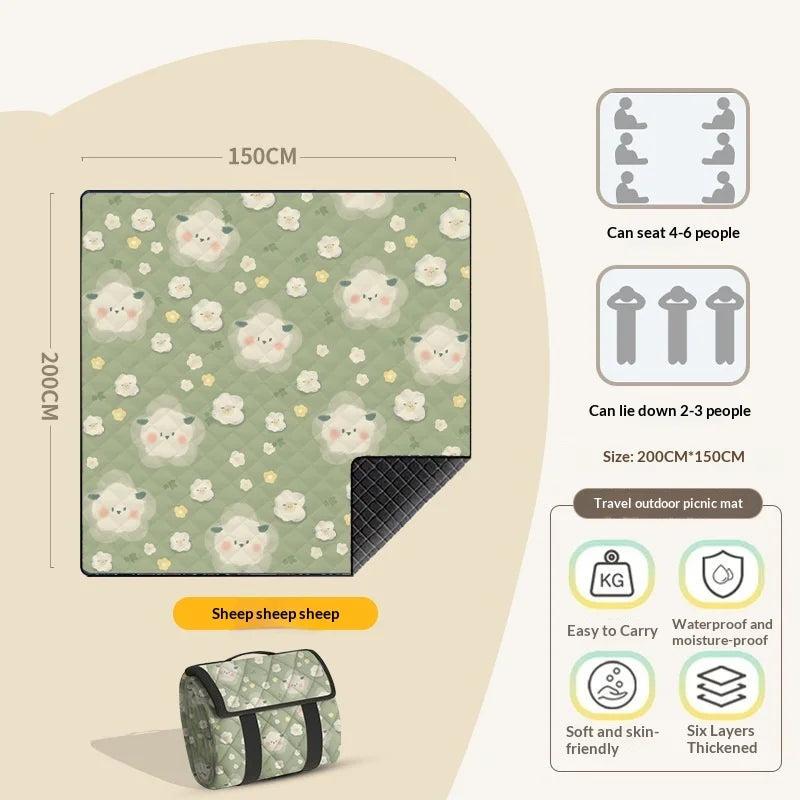 Extra Grosse Ultrasonic Picknickdecke 300x200cm