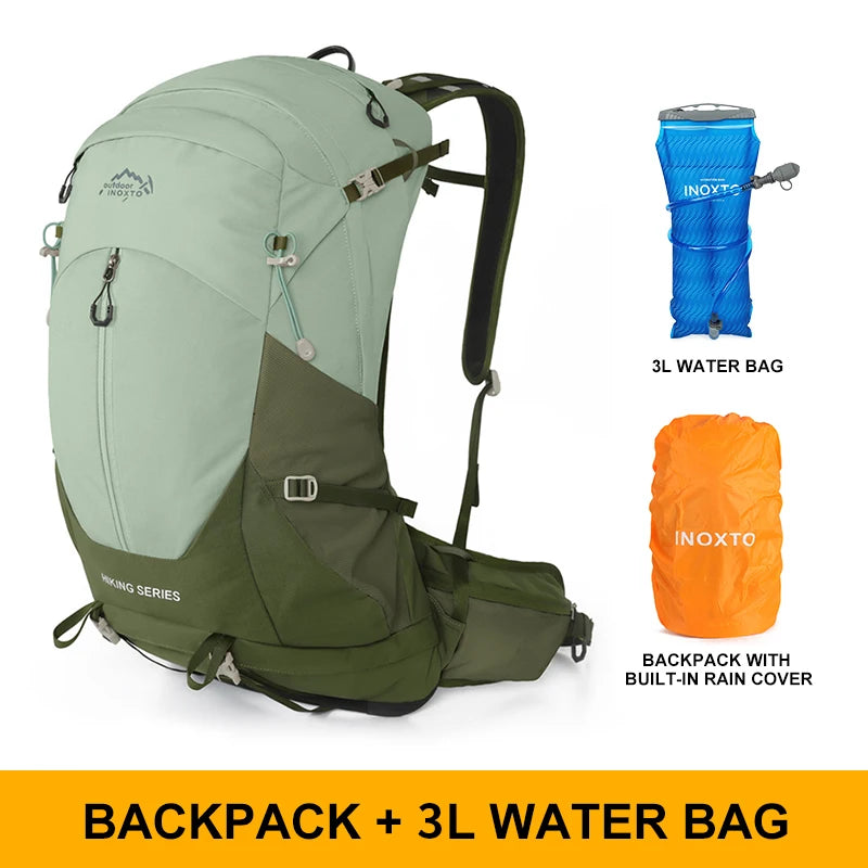 Wasserdichter Rucksack für Wanderungen mit Regenhülle
