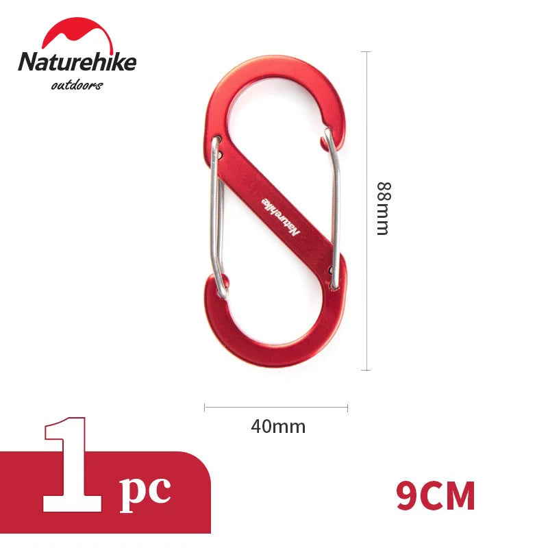 Naturehike S-förmiger Aluminium Karabiner für Rucksäcke