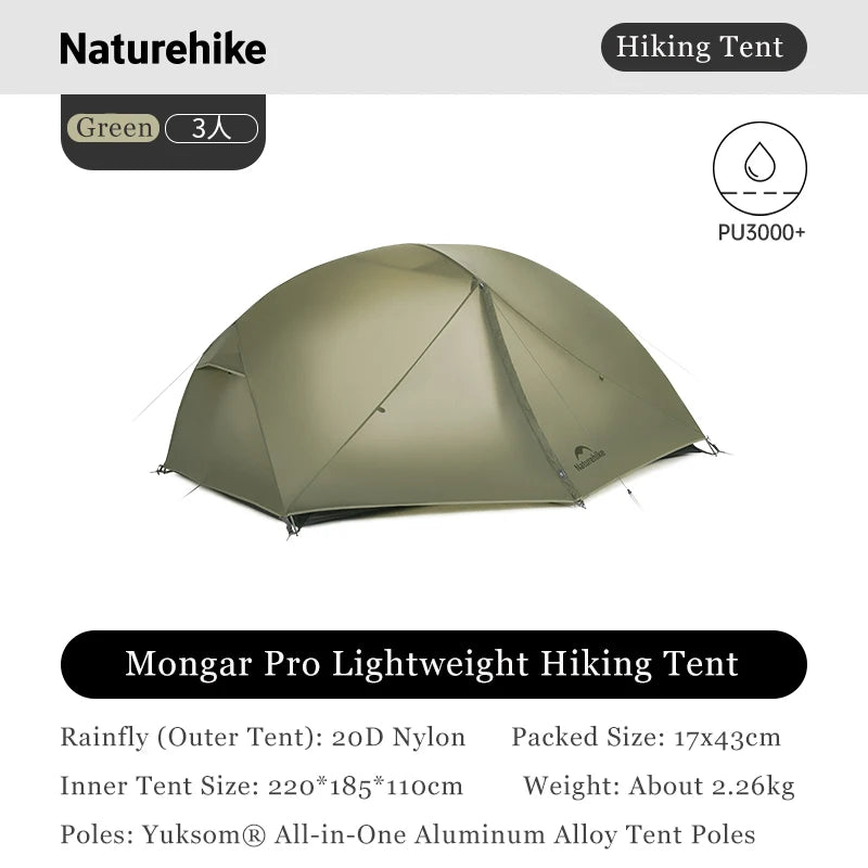 Naturehike Mongar Pro Ultralight Zelt für 1-2 Personen