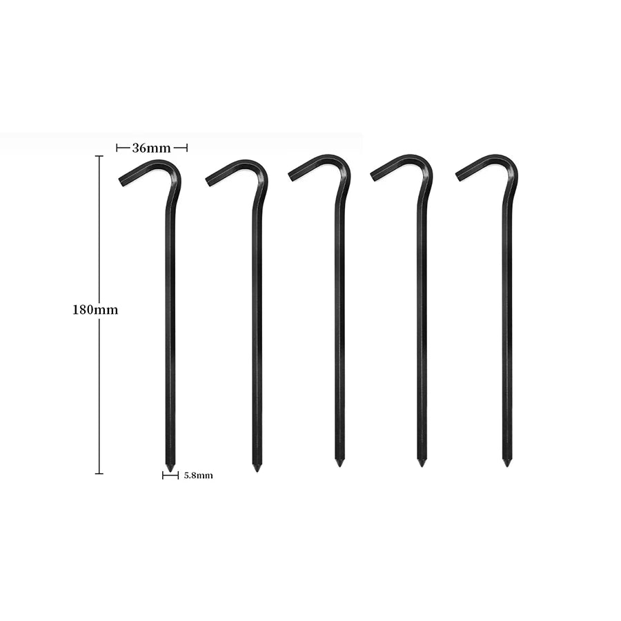 Leichte Zeltpflöcke aus Aluminium 18 cm für Camping