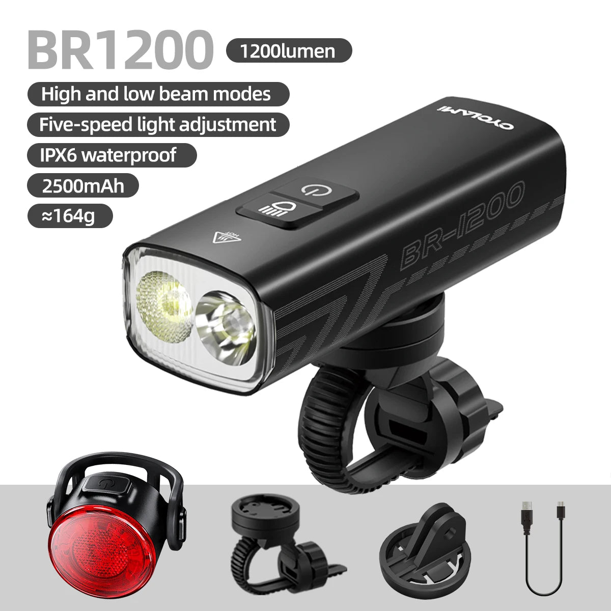 CYCLAMI BR-2000 Fahrradlicht mit 2000 Lumen