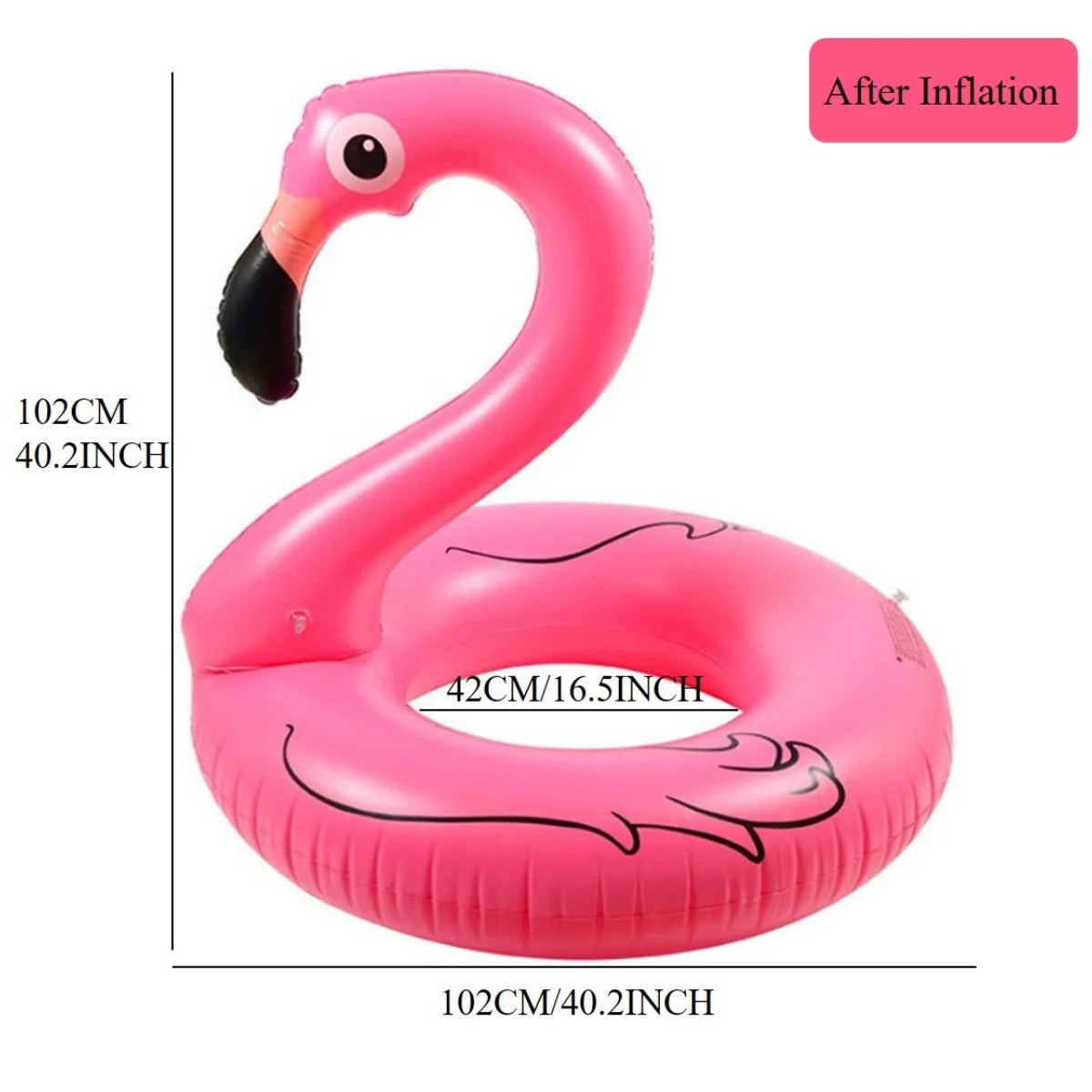 PVC Aufblasbarer Flamingo Schwimmring für Erwachsene