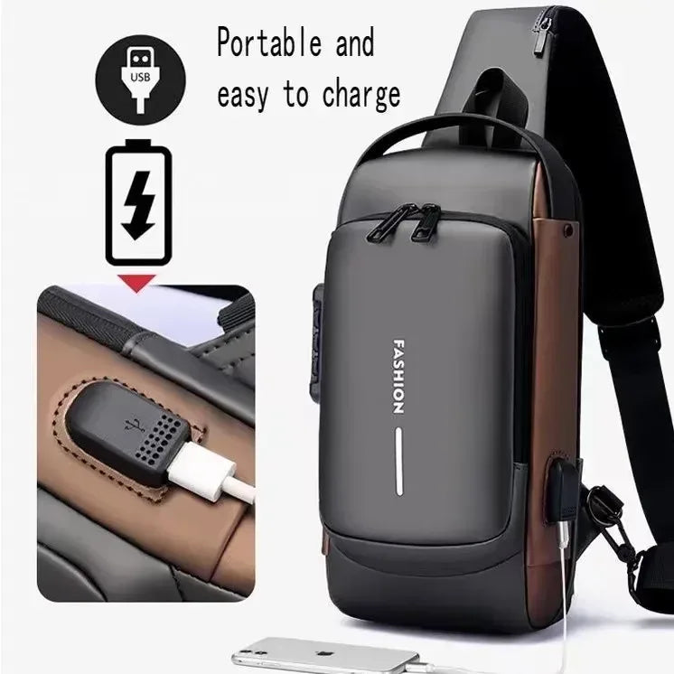 Multifunktionale Designer Anti-Diebstahl USB Schultertasche – clever-campen Camping & Outdoor Schweiz