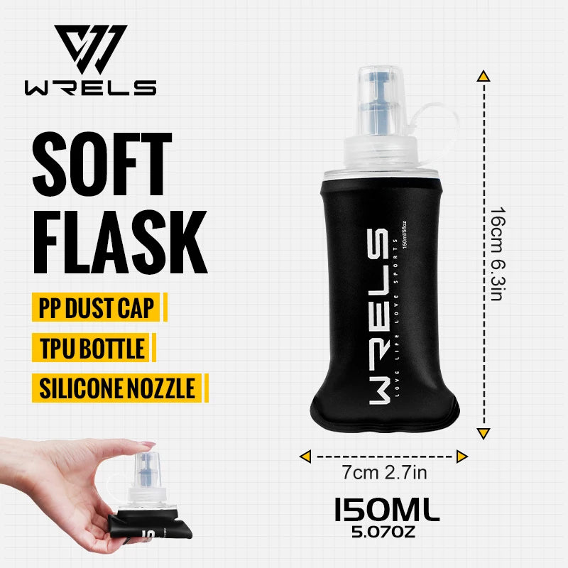 WRELS Soft Flask 500ml Faltbare Trinkflasche für Outdoor