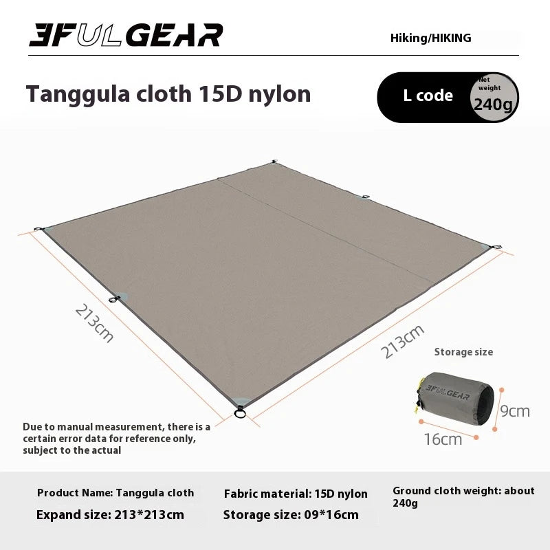 Wasserdichte Zeltunterlage aus 15D Nylon für Camping