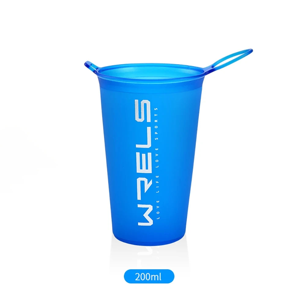 WRELS Faltbare Trinkflasche TPU BPA-frei für Outdoor-Sport