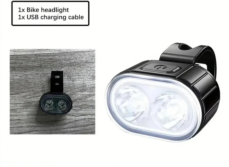Wiederaufladbares LED Fahrradlicht Set für Vorder