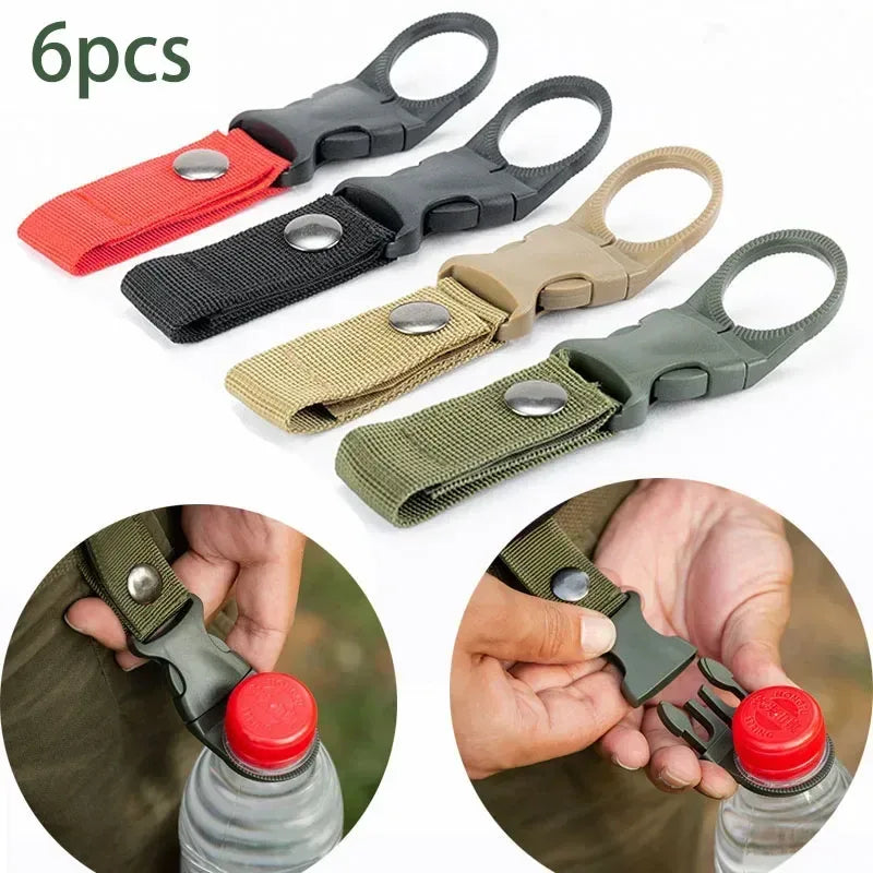 6er Set Trinkflaschen Halter Clips für Outdoor & Camping – clever-campen Camping & Outdoor Schweiz