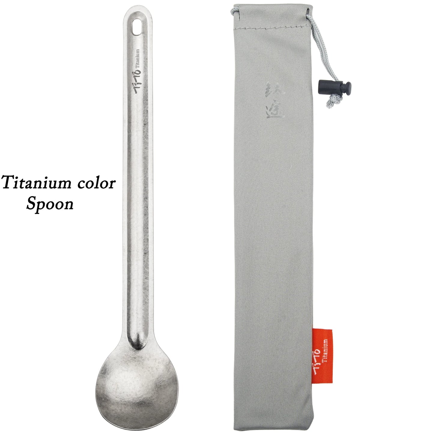 TiTo Titanium Spork mit langem Griff – ultraleicht