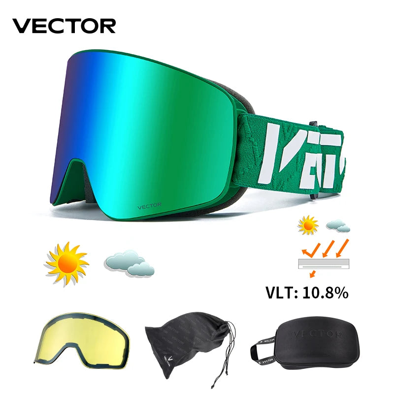 VECTOR Doppel-Lagen Anti-Beschlag Ski-Goggles UV400