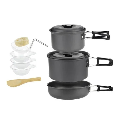 Leichtes Camping Kochgeschirr Set für 1-7 Personen