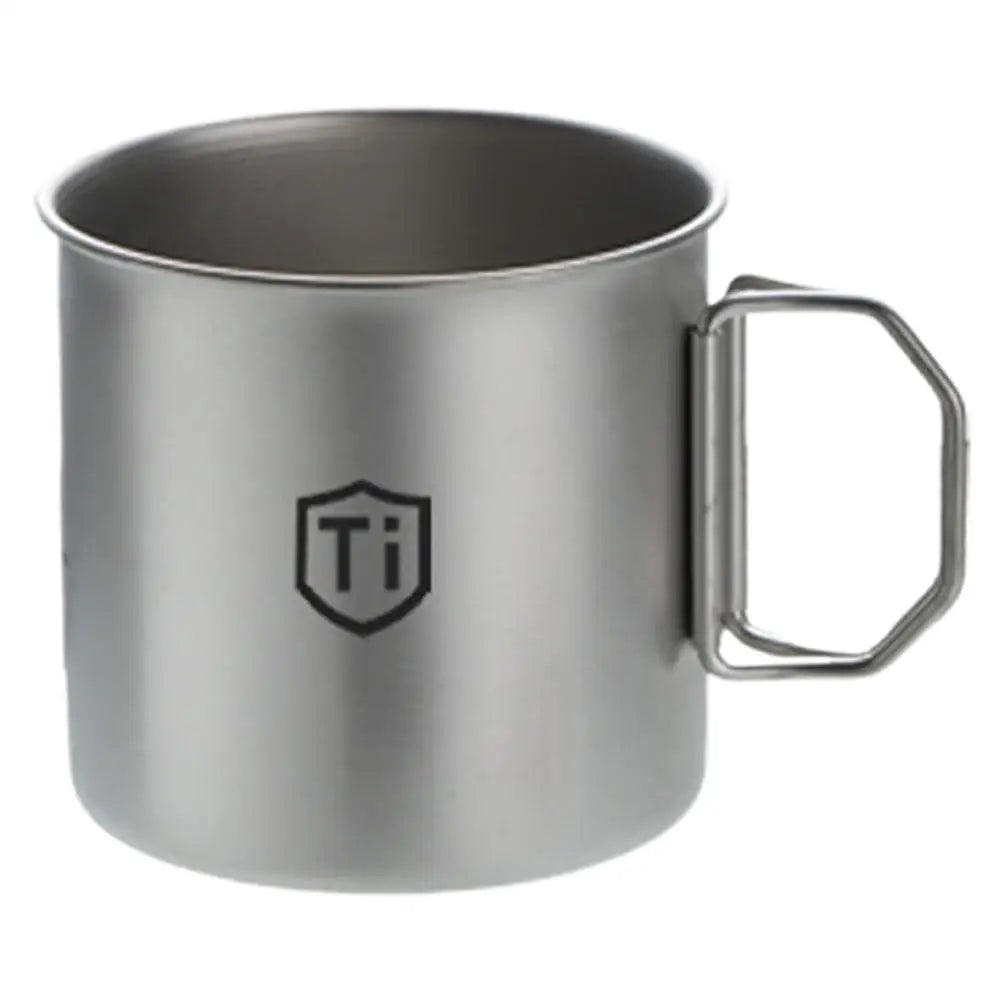 Titanlegierung Camping Wasserbecher mit klappbarem Griff