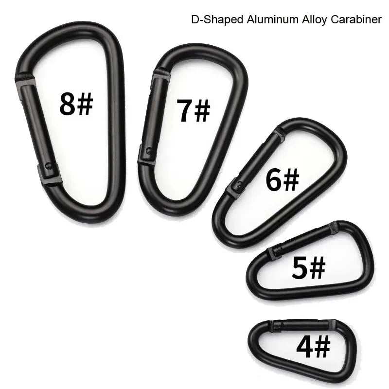 Schwarze Aluminiumlegierung Karabinerhaken – 5er Set – clever-campen Camping & Outdoor Schweiz