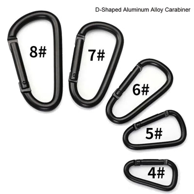 Schwarze Aluminiumlegierung Karabinerhaken – 5er Set – clever-campen Camping & Outdoor Schweiz