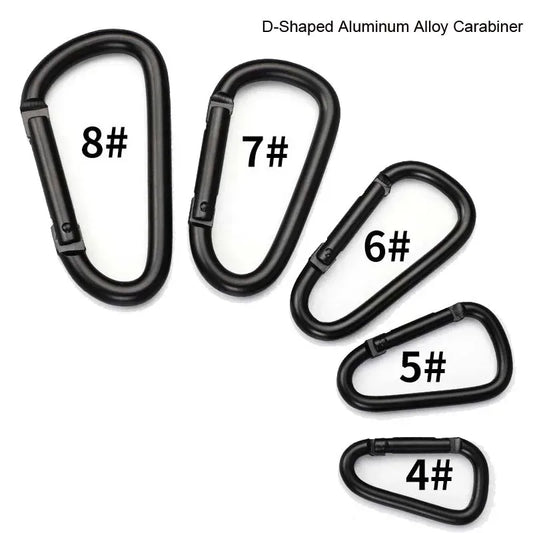 Schwarze Aluminiumlegierung Karabinerhaken – 5er Set – clever-campen Camping & Outdoor Schweiz