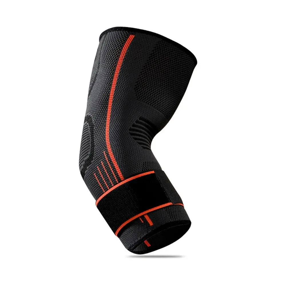 Elastischer Ellbogen-Schutz aus Nylon in Schwarz/Grau/Orange