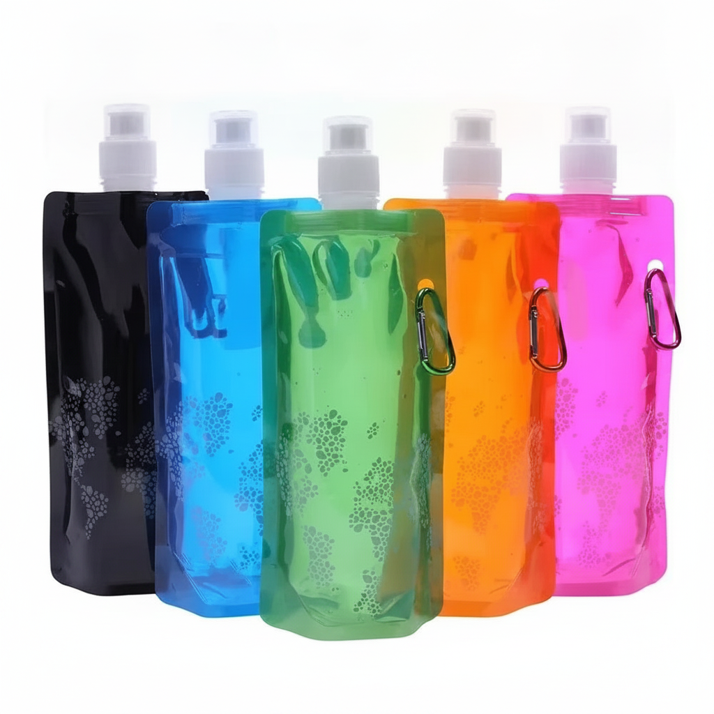 500ML Faltbare Silikon Trinkflasche für Outdoor Aktivitäten