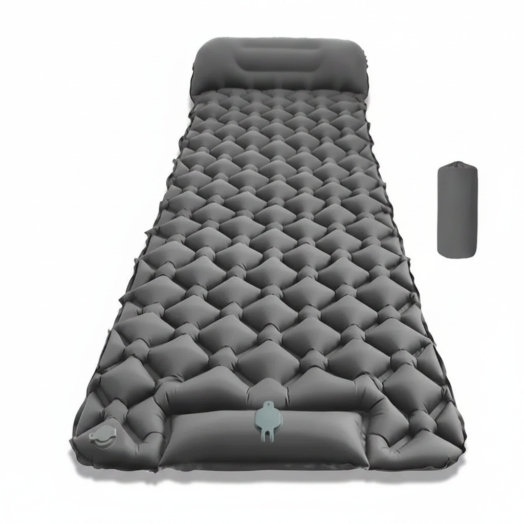Ultraleichte Isomatte mit Kissen für Camping und Reisen